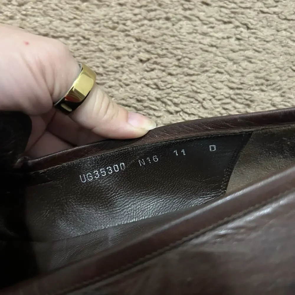 Salvatore Ferragamo Brown Horse Bit Loafers Size 11 D Gancini Leather *READ